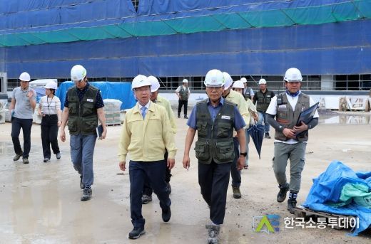 박병규 광산구청장 태풍 대비 건설 현장 점검 사진