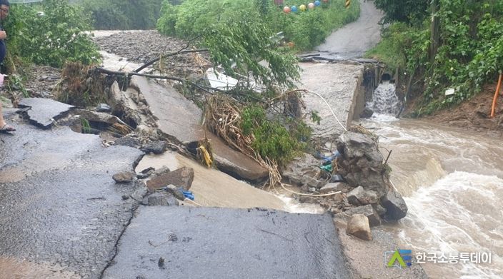 지난해 폭우로 인해 수해를 입었던 수지구 동천동 지역의 모습